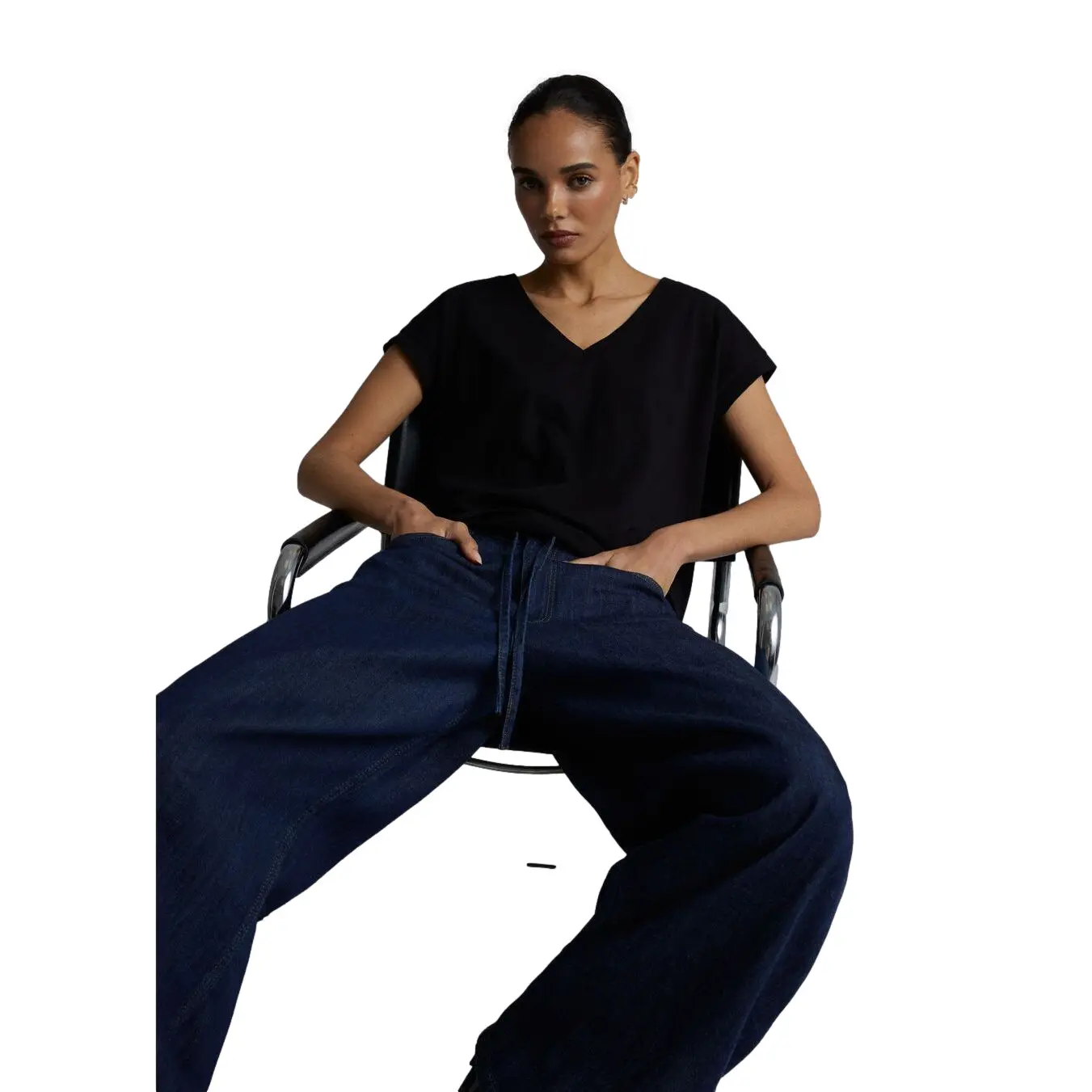 T-shirt da donna con scollo a V  Badbea 261