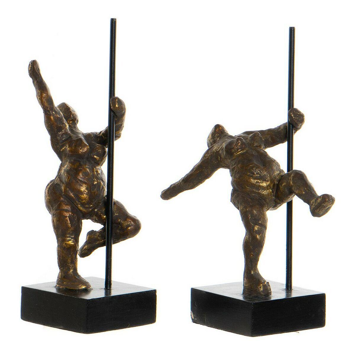 8424001704170 - Dekorative Figur klassische moderne Tänzerin aus Aluminium und Mangoholz DKD Home Decor