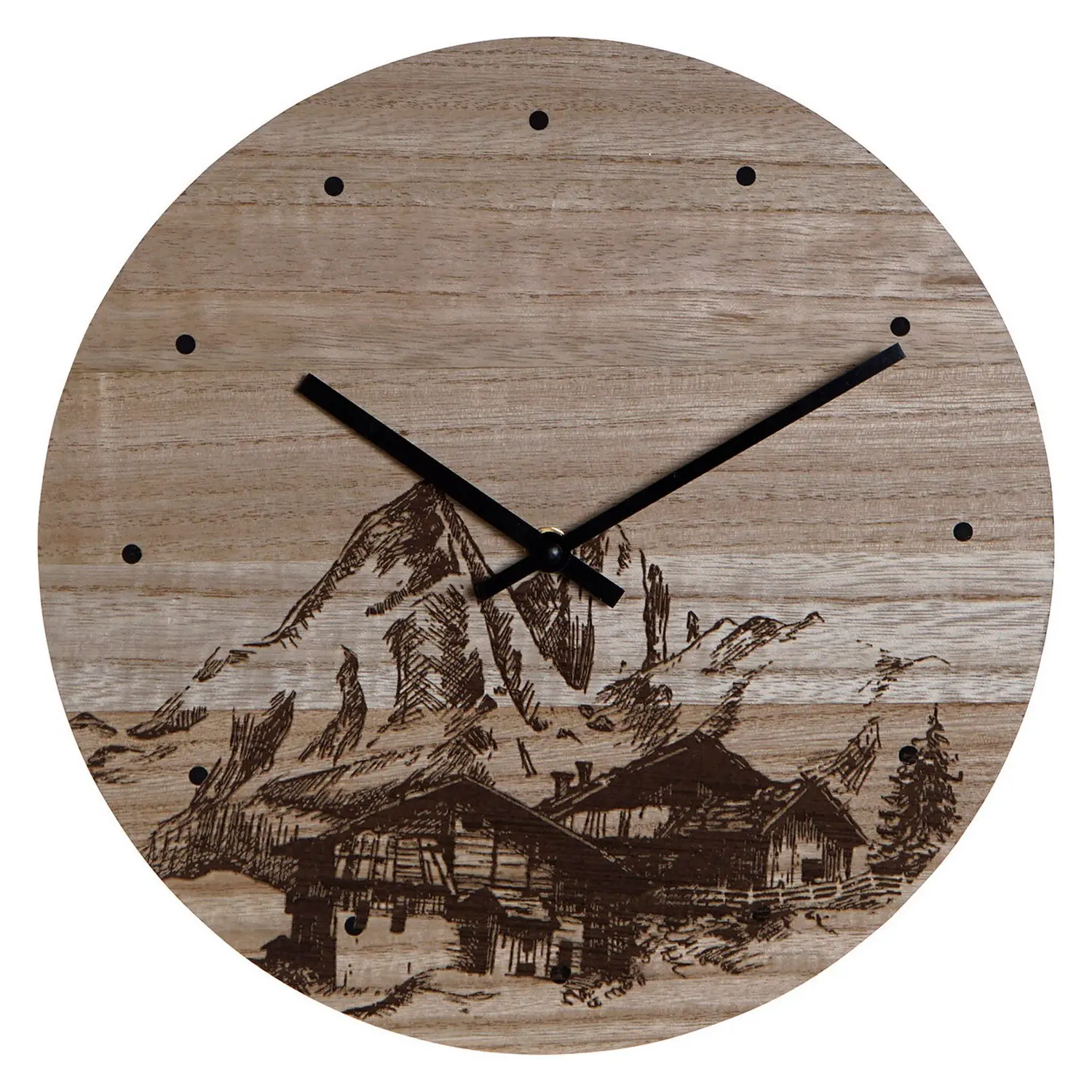 8424001759712 - Wanduhr aus mdf-Holz Montagne