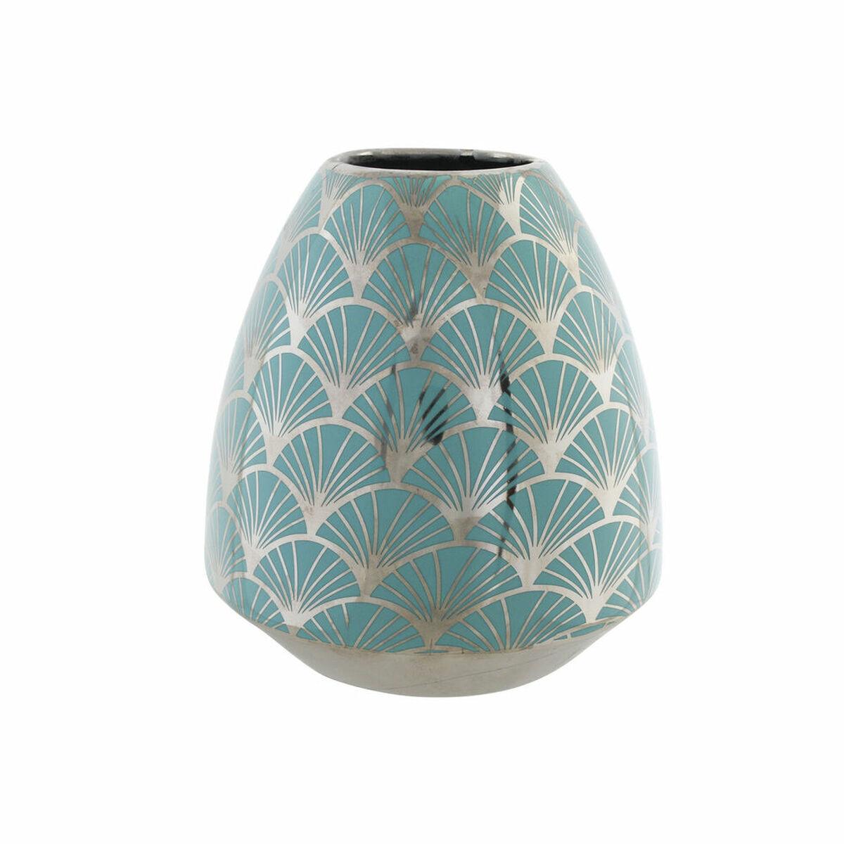 8424001825097 - Nicht Zutreffend - Vase dkd Home Decor Porzellan türkis Orientalisch (16 x 16 x 18 cm)