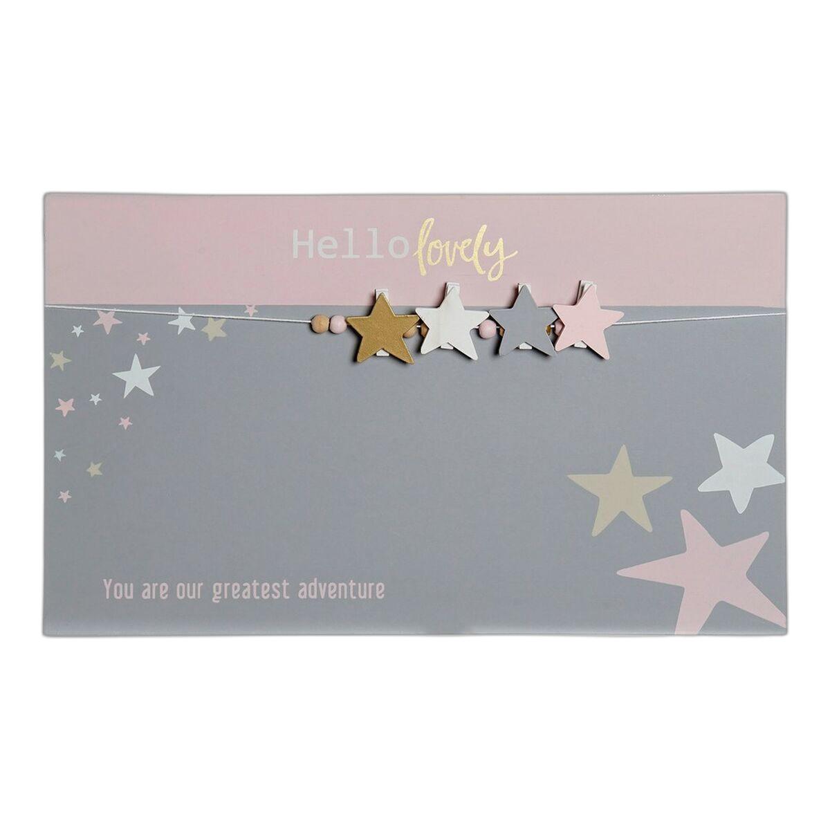 8424001734344 - Fotorahmen Sterne Holz mdf mit Klammern Hello Lovely