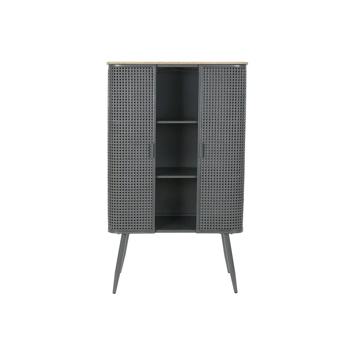 8424001796960 - Dkd Home Decor - Holzregal Metall 79x39x133 Holzgrau Metallmaterial Mehrfarbige Farbfamilienregale und Regale Details