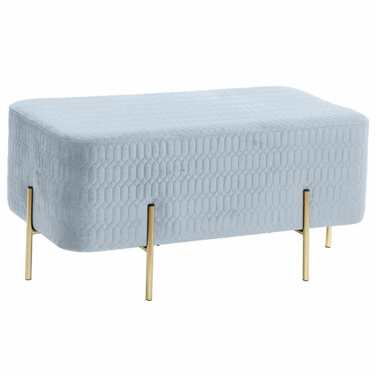 8424001908653 - Hocker   Gold Metall Himmelsblau Schwamm (91 x 465 x 42 cm)