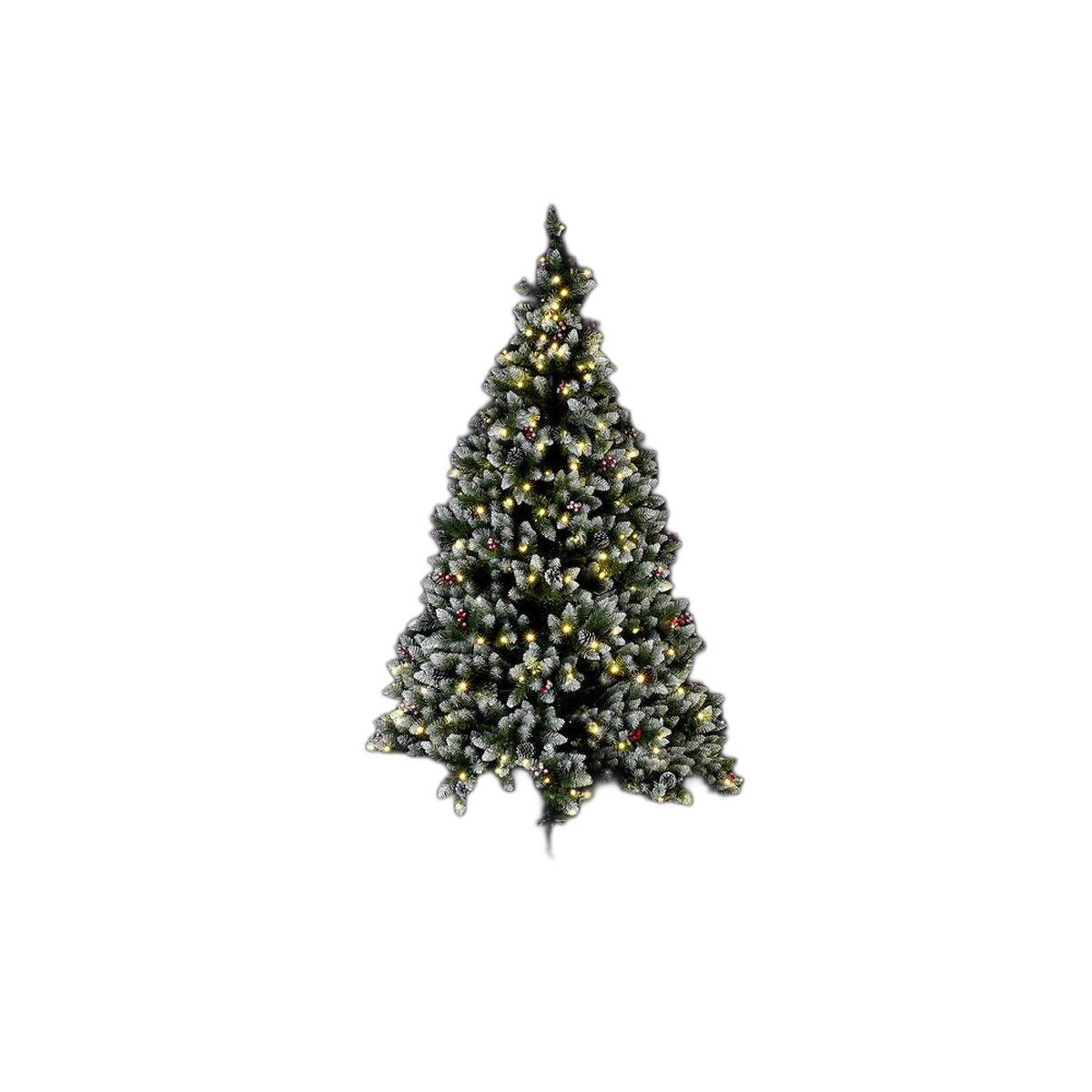 8424001844821 - Weihnachtsbaum Weiß Rot grün PVC Ananas Verschneit 125 x 125 x 210 cm