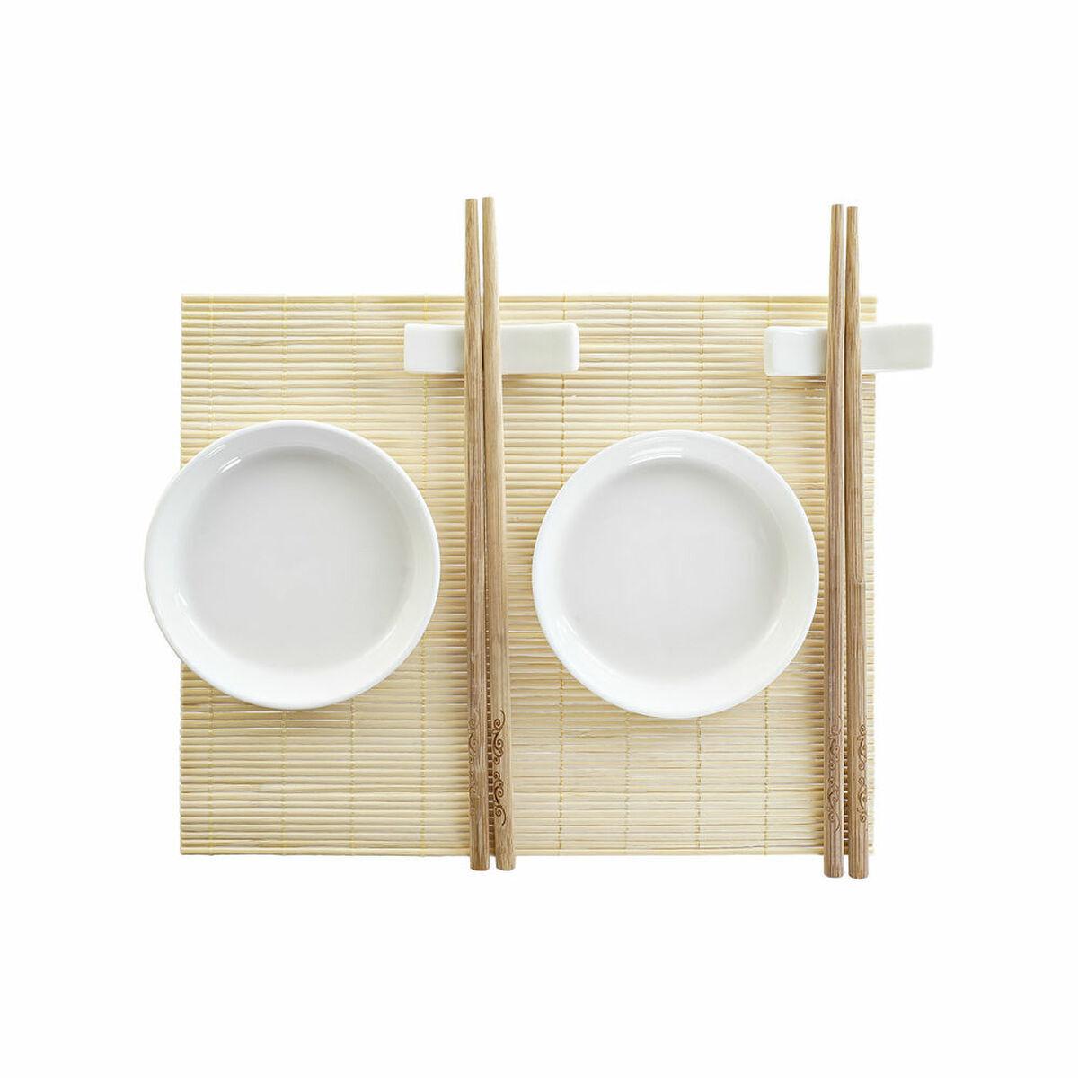 Set+de+sushi+bambou+plastique+gres+oriental+DKD+Home+Decor+28,8x19,8x3+cm