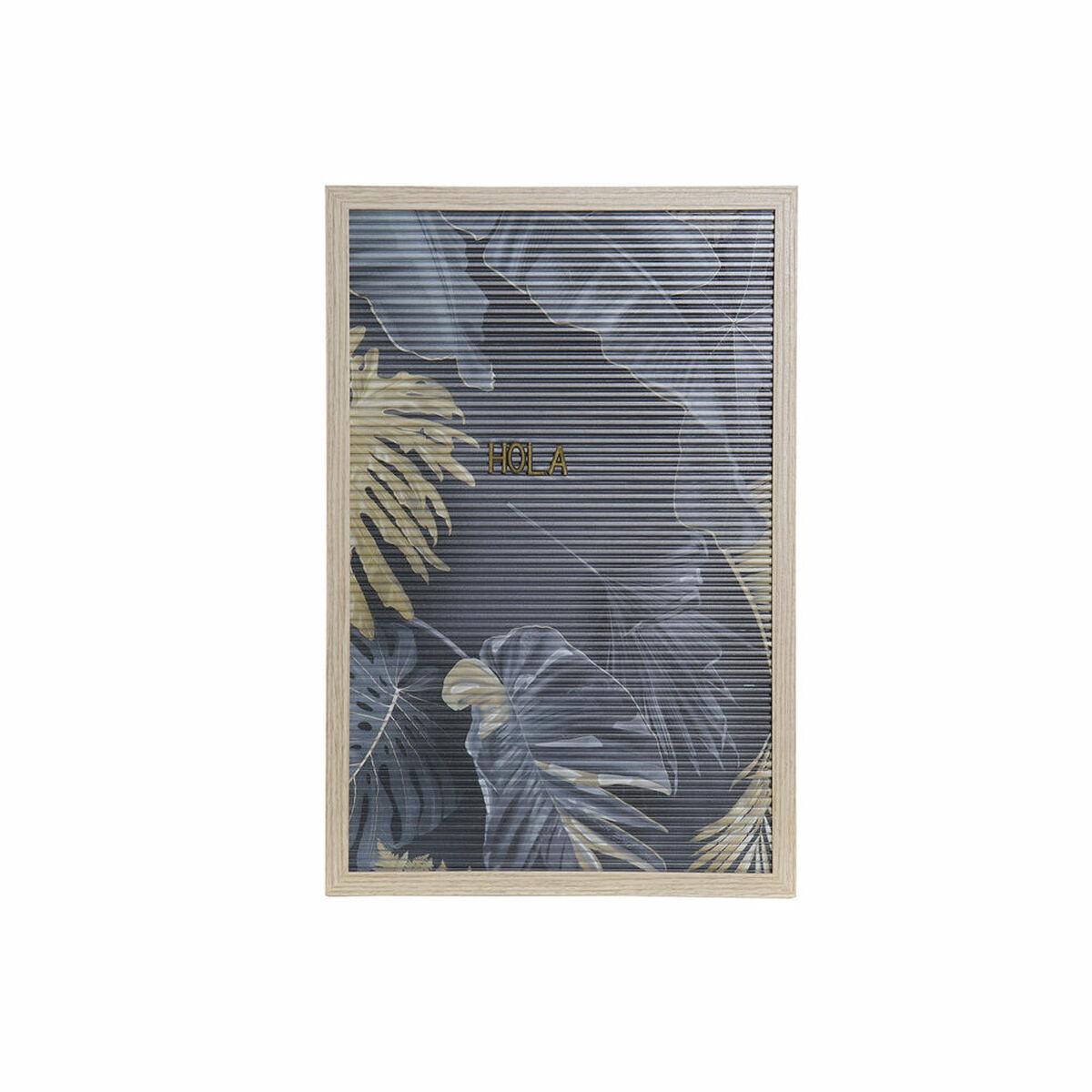 8424001640492 - Wanddekoration 30 x 15 x 45 cm natürlich Grau Tropical (2 Stück)
