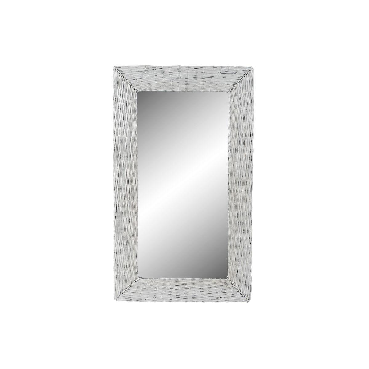 8424001989300 - Dkd Home Decor - Crystal Wicker Mirror 87x4x147 Weiß geflochtene Kristall Wicker mdf Multicolor -Farbe Miroirs Spiegel Details Details