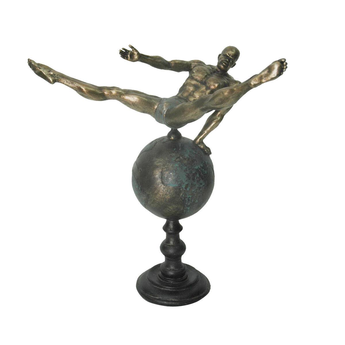 8424001947553 - Résine Figur 29x16x33 Gymnast Gold gealtertes Harz mehrfarbige Farbmaterialfamilien Figuren Détails Details