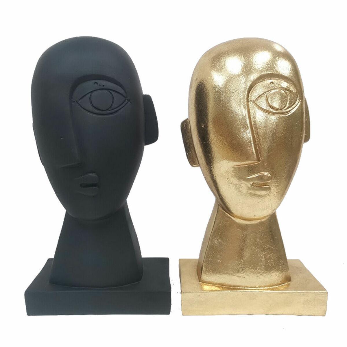 8424001991044 - Deko-Figur Gesicht Schwarz Gold 145 x 105 x 275 cm (2 Stück)