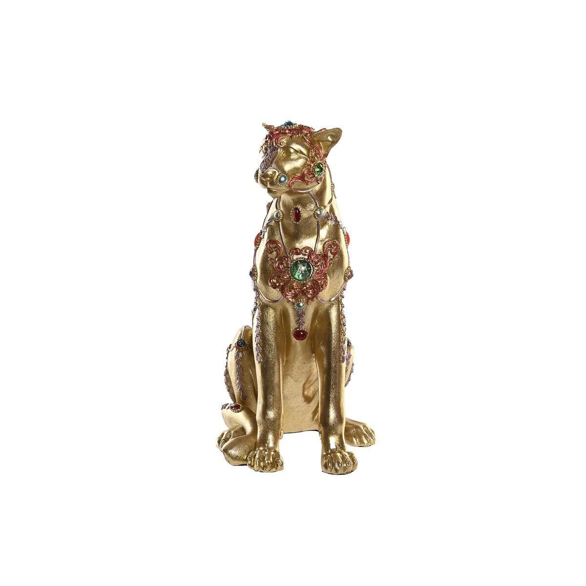 Figurine+decorative+leopard+colonial+en+resine+DKD+Home+Decor