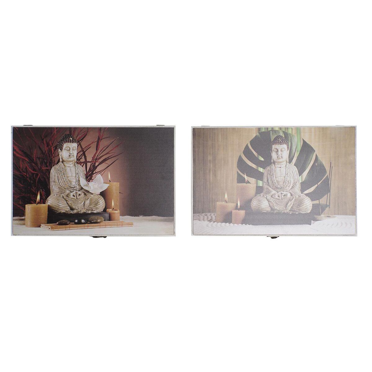 8424001937660 - Dekorative Box Bunt Holz MDF Buddha Zähler (2 Stück)