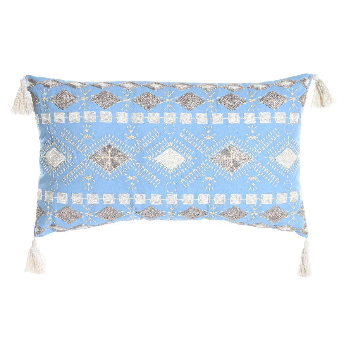 8424001927142 - Nicht Zutreffend - Kissen dkd Home Decor Blau Polyester Baumwolle Weiß (60 x 15 x 35 cm)