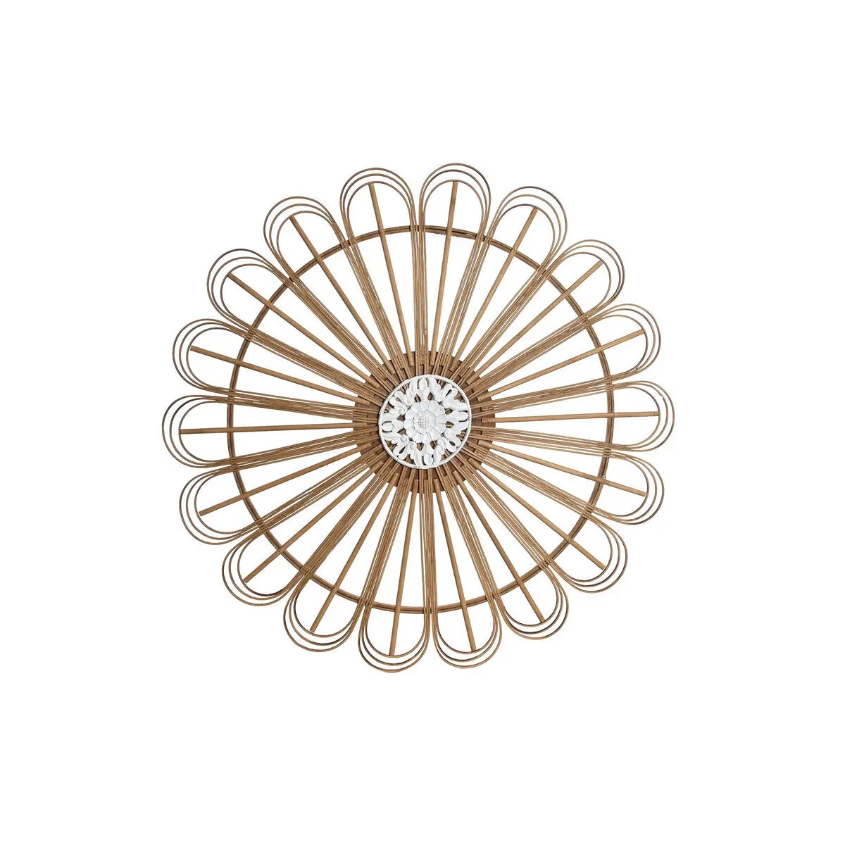 8424002030889 - Wanddekoration Weiß Braun natürlich Urban 70 x 15 x 70 cm 70 x 15 x 70 cm 73 x 15 x 73 cm