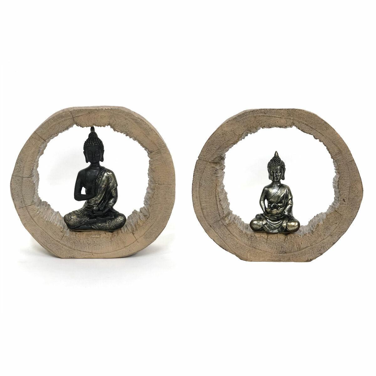 8424002032852 - Deko-Figur Schwarz natürlich Buddha 205 x 6 x 185 cm (2 Stück)