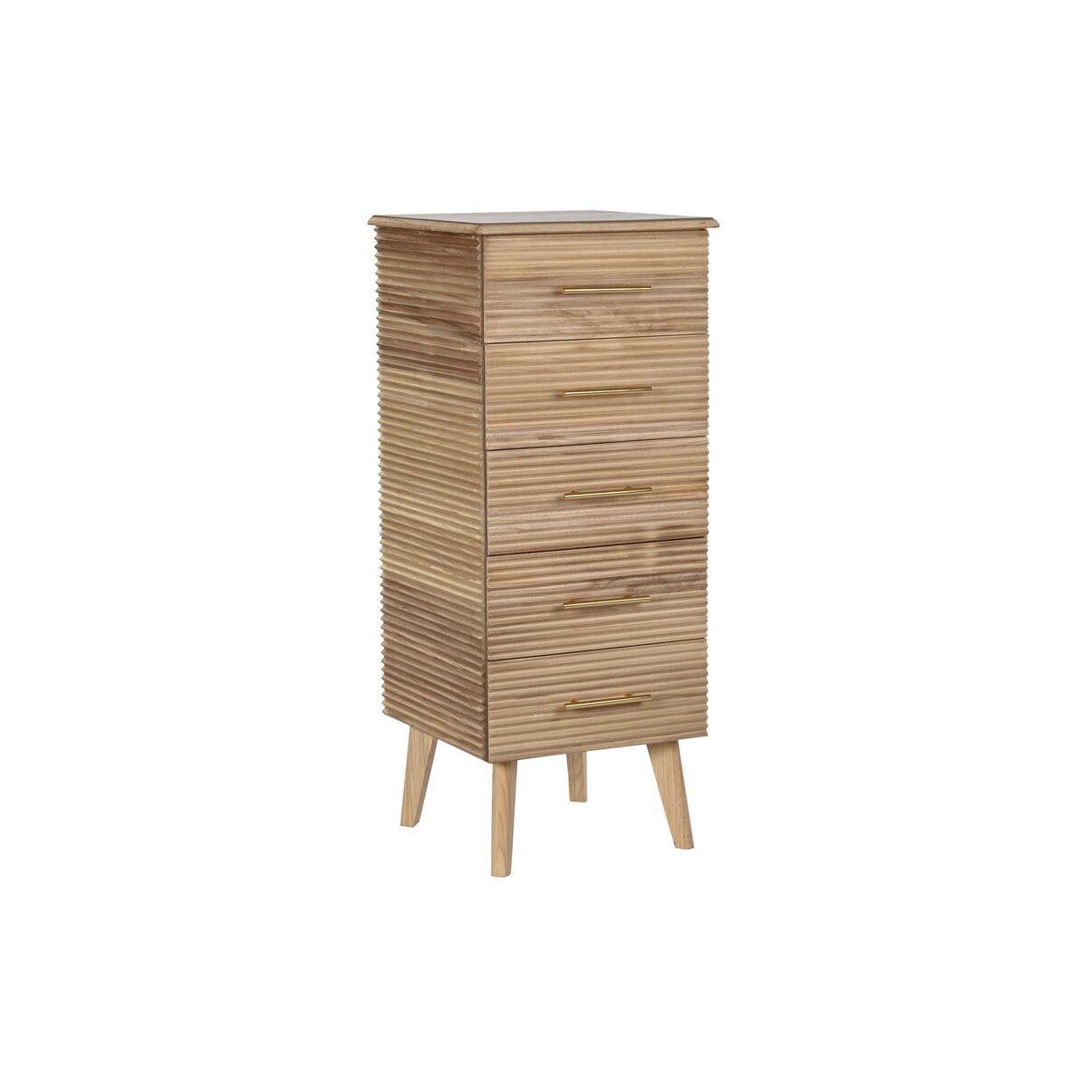 8424002014353 - Kommode Gold Hellbraun Holz Paulonia-Holz Holz MDF Scandi 45 x 40 x 100 cm 42 x 40 x 100 cm