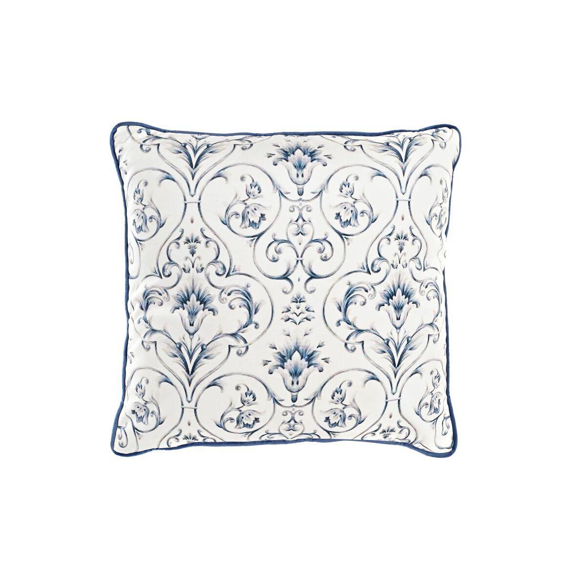 8424002009304 - Nicht Zutreffend - Kissen dkd Home Decor Blau Polyester Weiß Blomster (45 x 10 x 45 cm)