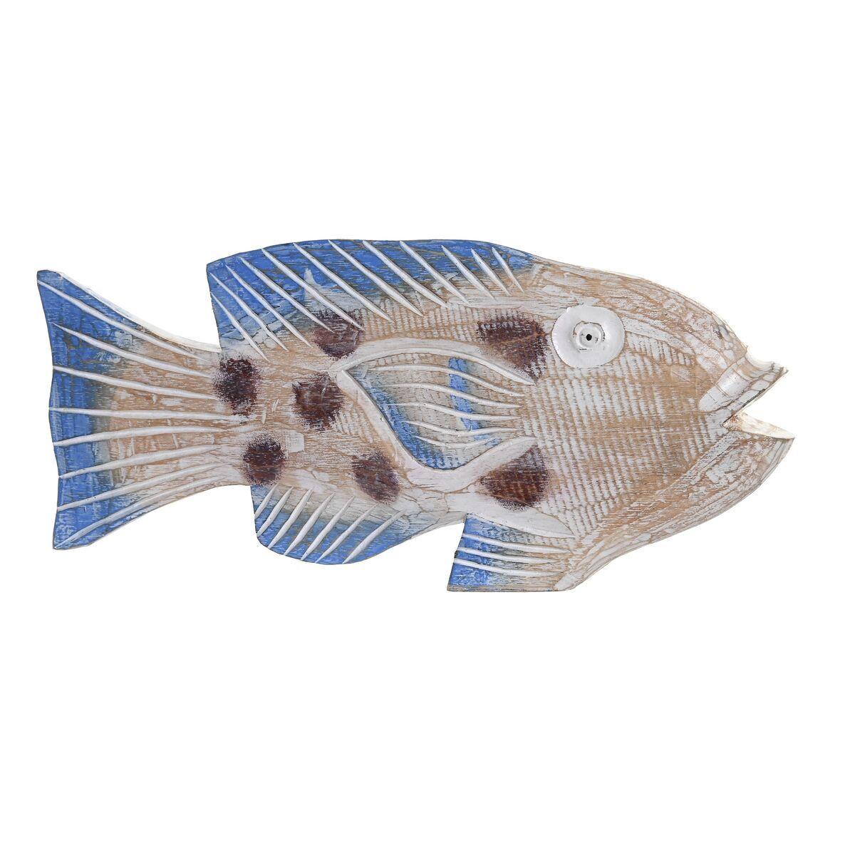 8424002039608 - Nicht Zutreffend - Deko-Figur dkd Home Decor 40 x 5 x 18 cm natürlich Blau Fisch Mediterraner