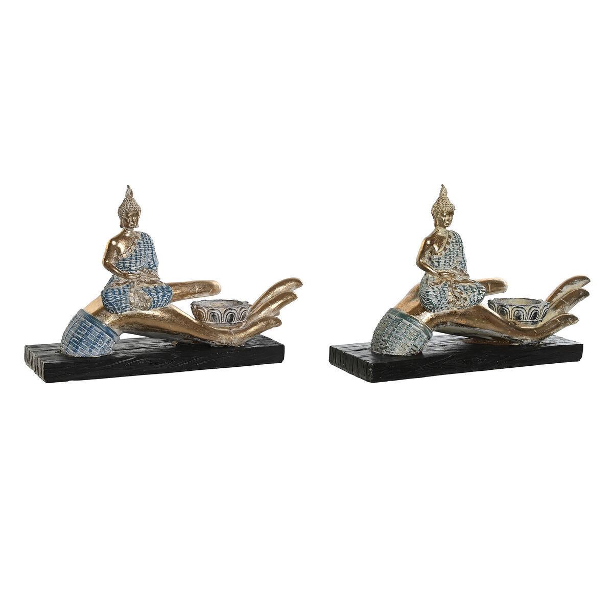 8424002057909 - Deko-Figur 257 x 8 x 16 cm Blau Buddha türkis Orientalisch Decapé (2 Stück)
