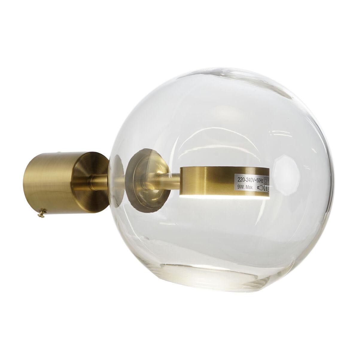 8424002060275 - Dkd Home Decor - Metallglaswandlampe 20x25x20 Goldener Ball Metallglas mehrfarbig Farbfamilien Deckenleuchten und Wände Details
