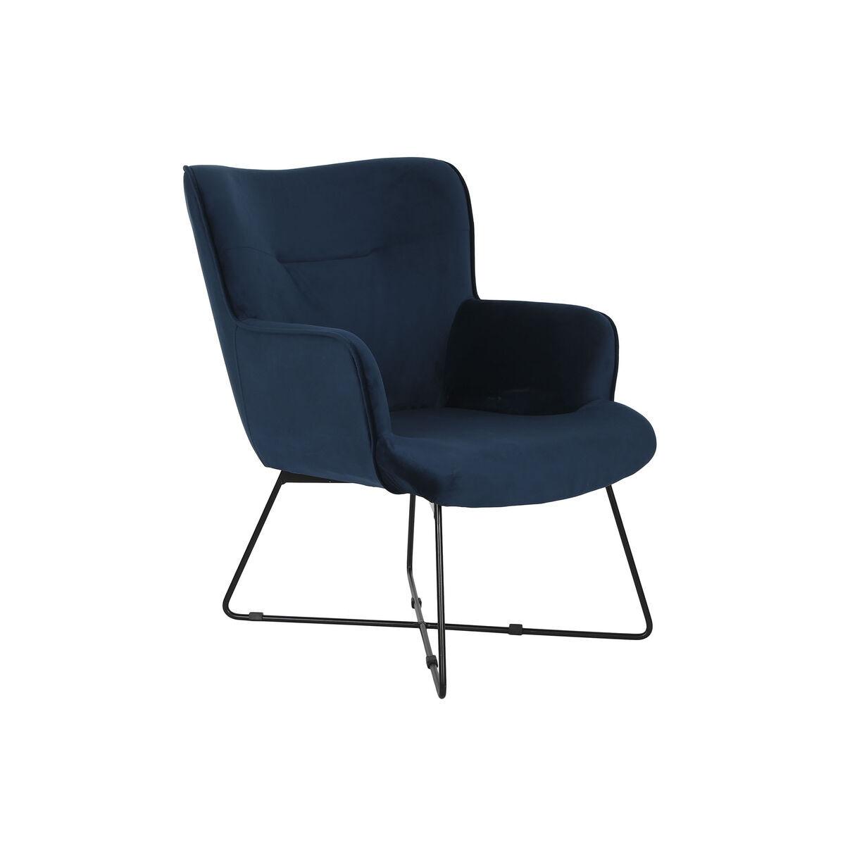 8424002066192 - Armchair Blue Black Metal 68 x 76 x 90 cm