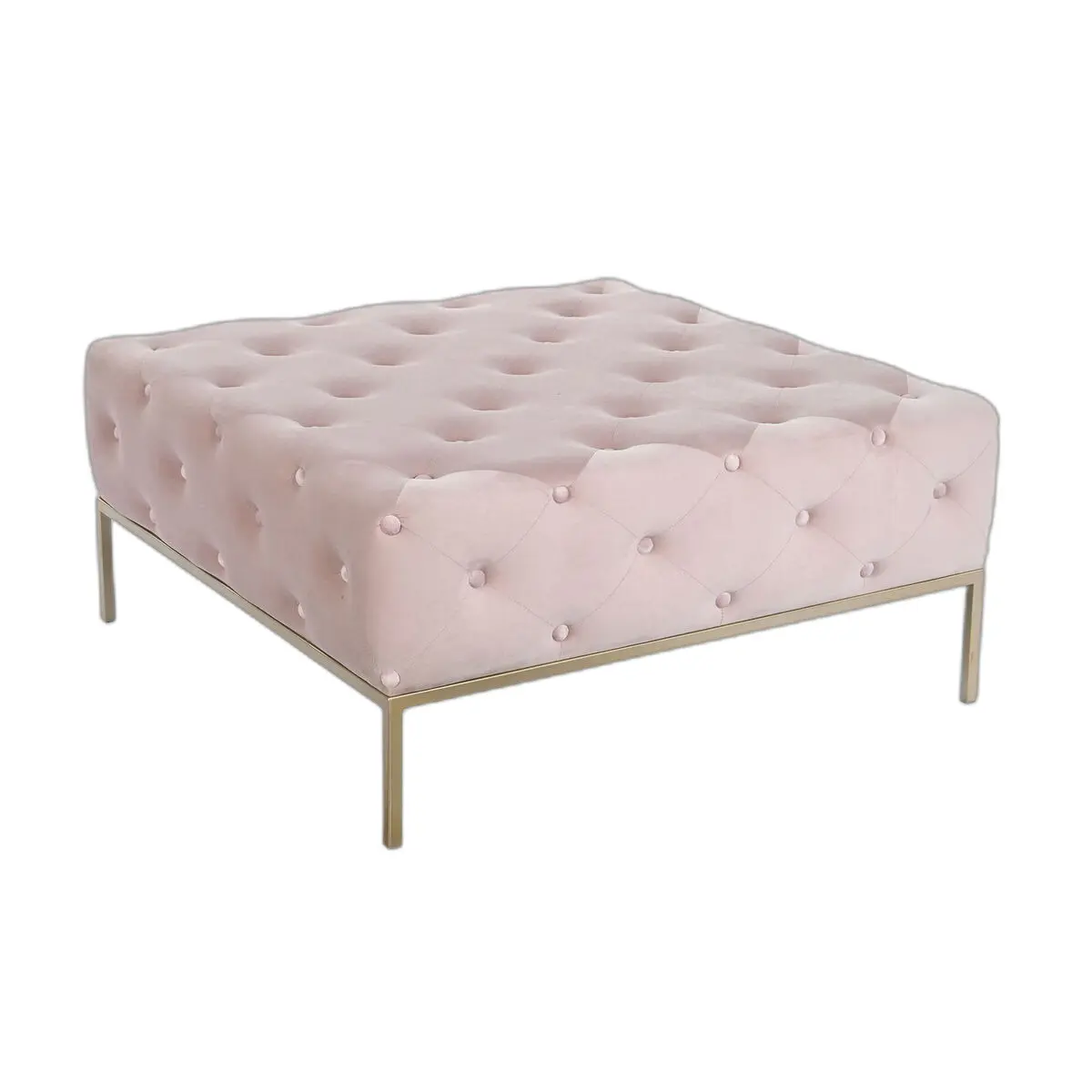 8424002066482 - Hocker Rosa Gold Metall 100 x 100 x 45 cm