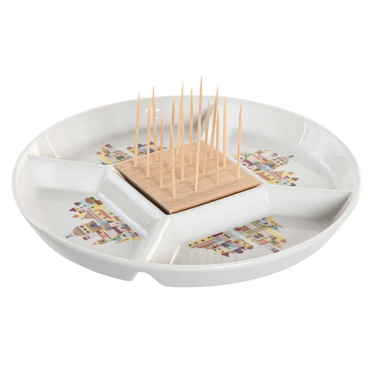 8424002042806 - Steingut Geschirrset Cottage Häuser 235x235x7 cm