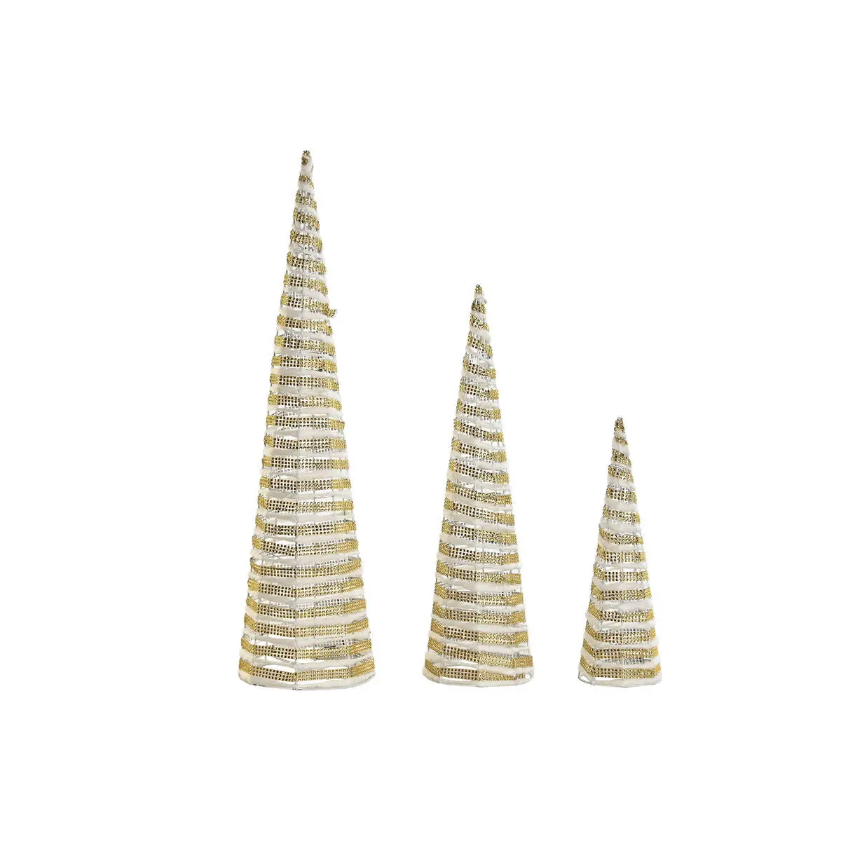 8424002069292 - Weihnachten Bauble White Golden 20 x 20 x 80 cm (3 Stück)