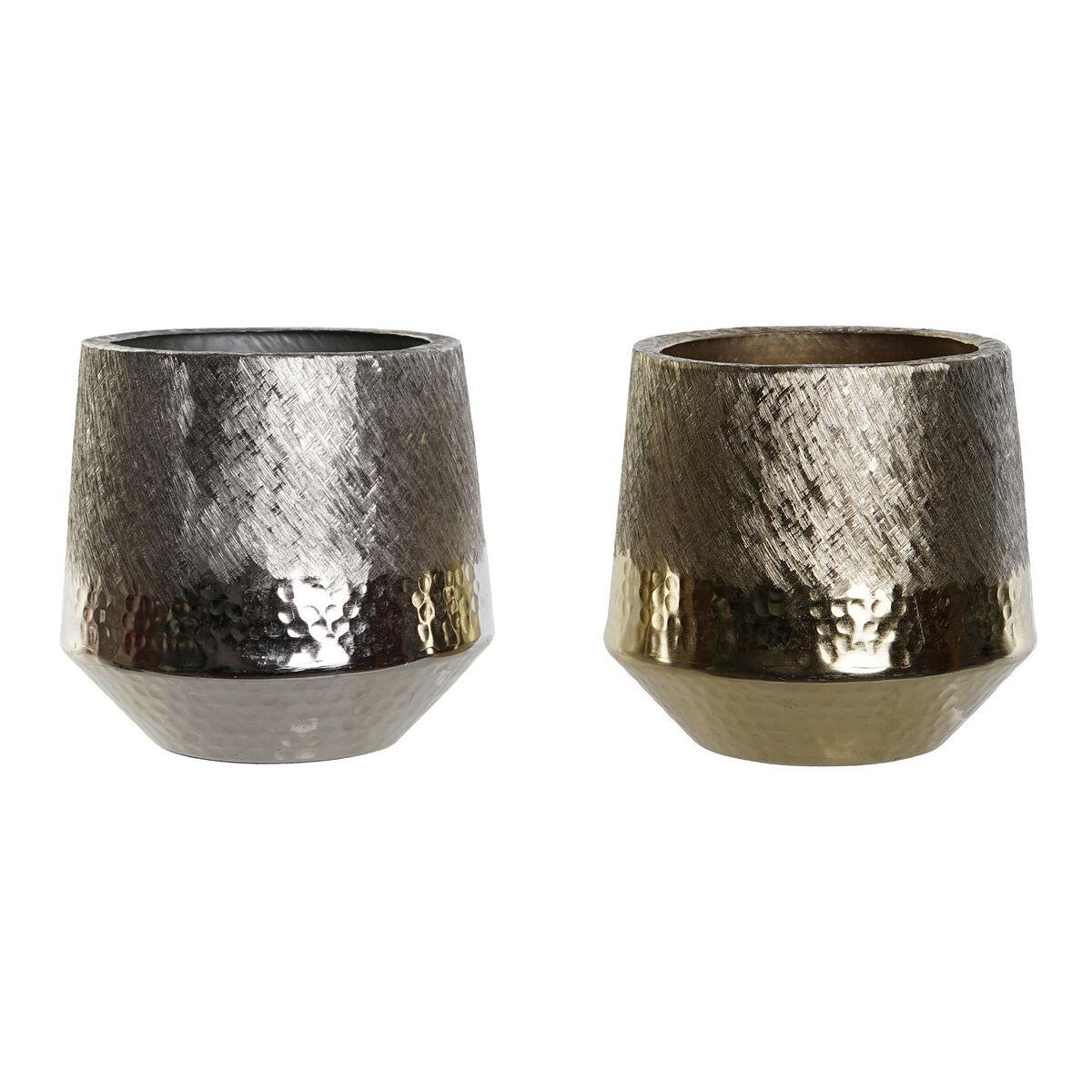 8424002077136 - Nicht Zutreffend - Tischdekoration dkd Home Decor Gold Silberfarben Romantisch 19 x 19 x 20 cm (2 Stück)