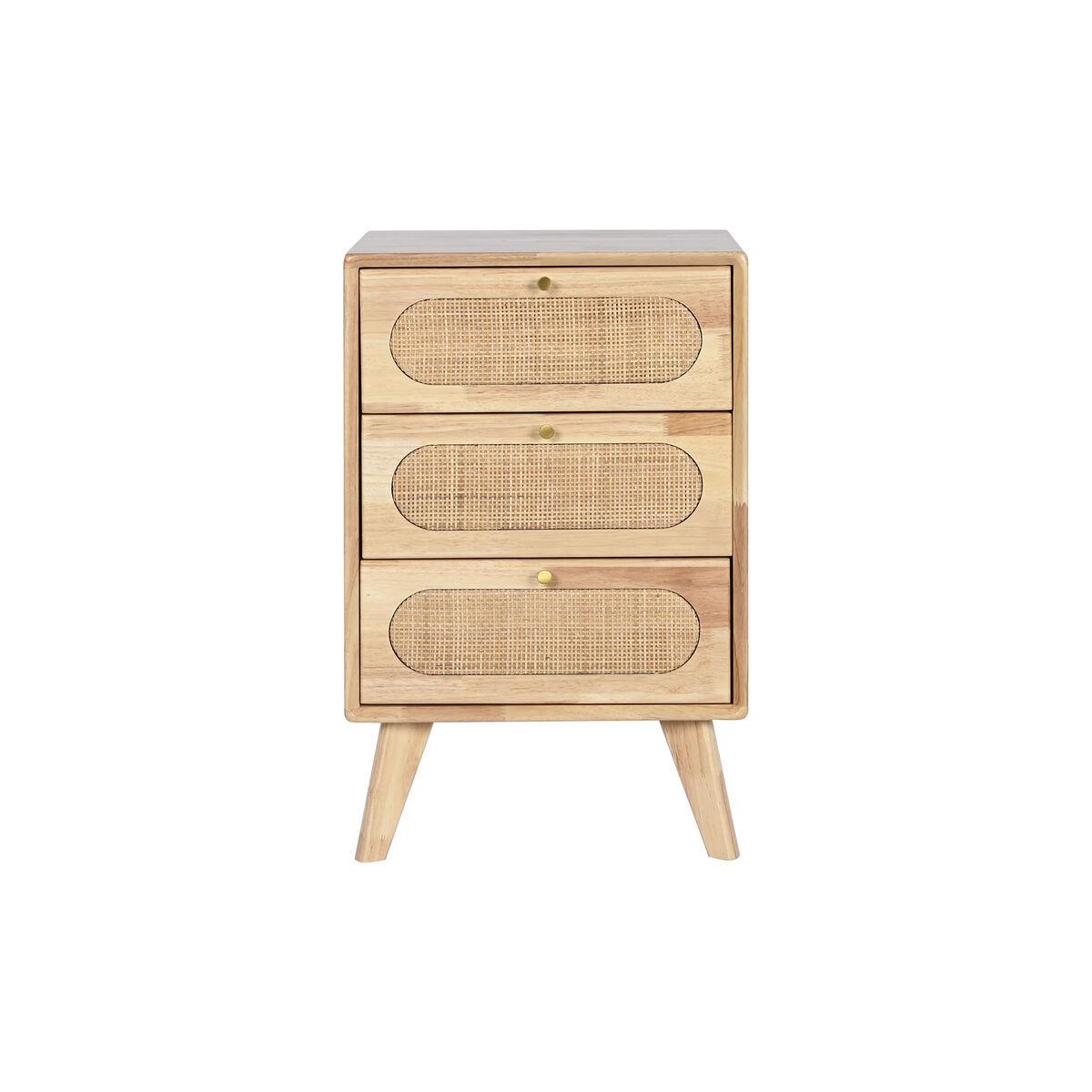 8424002080815 - Schubladenschrank natürlich Metall Kautschukholz 40 x 30 x 63 cm