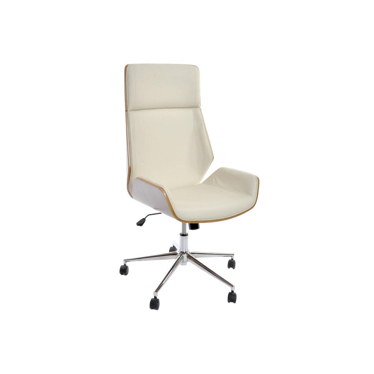 8424002083410 - Bürostuhl Braun Creme Silberfarben 60 x 655 x 118 cm