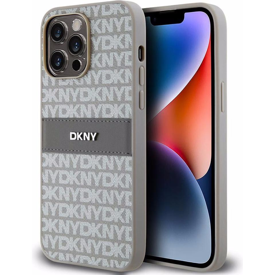 3666339260569 - Smartphone-Schutzhülle aus Leder Dkny iPhone 15 Pro Max 67 Bezowy