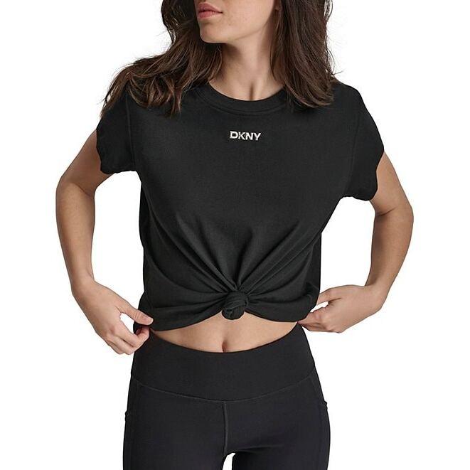 0755403646477 - T-Shirt Dkny Mini Stud Logo Knot Front