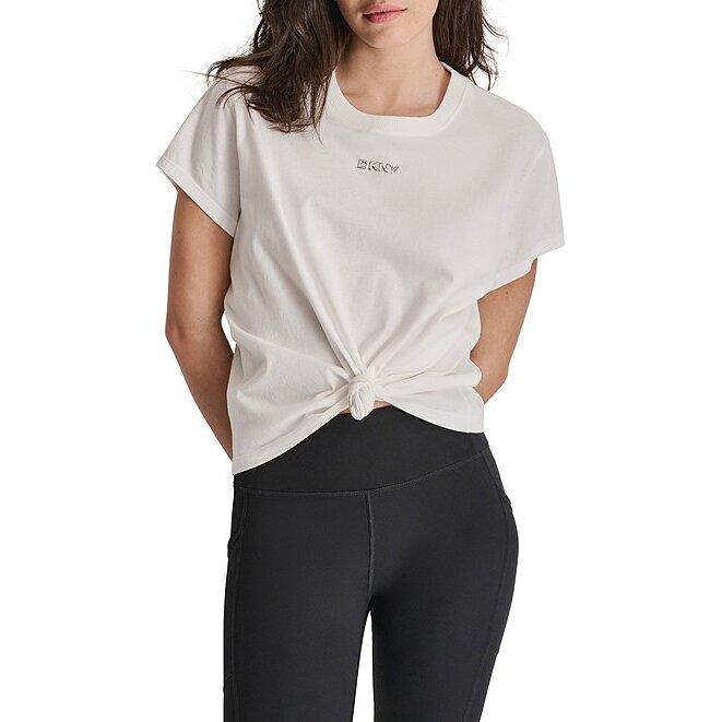 0755403640949 - T-Shirt Dkny Mini Stud Logo Knot Front