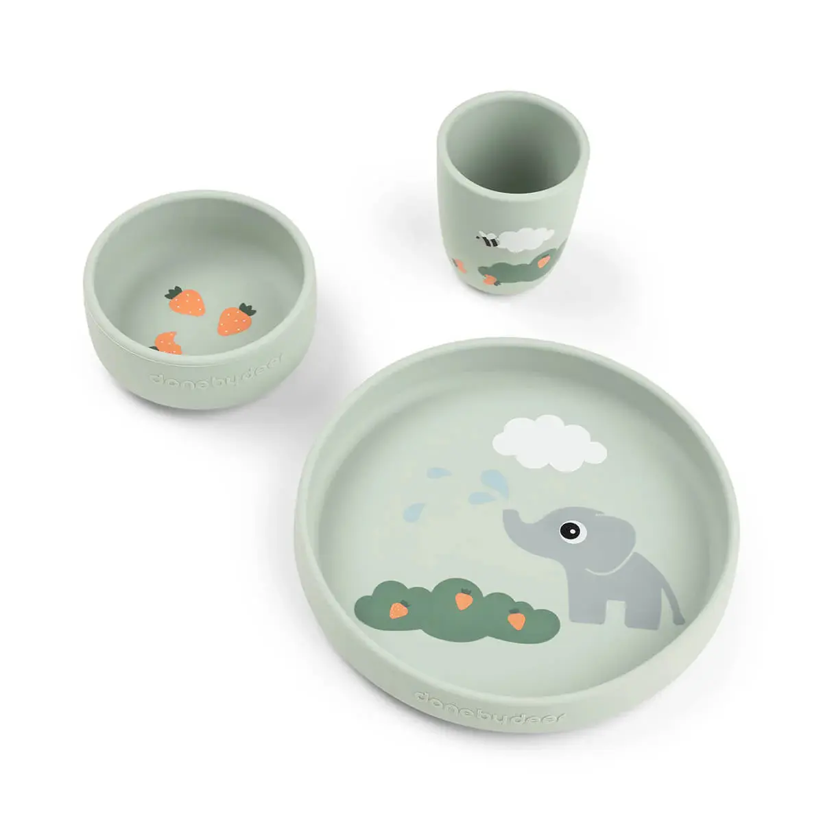 Set eetgerei Done by Deer Stick&Stay Elphee