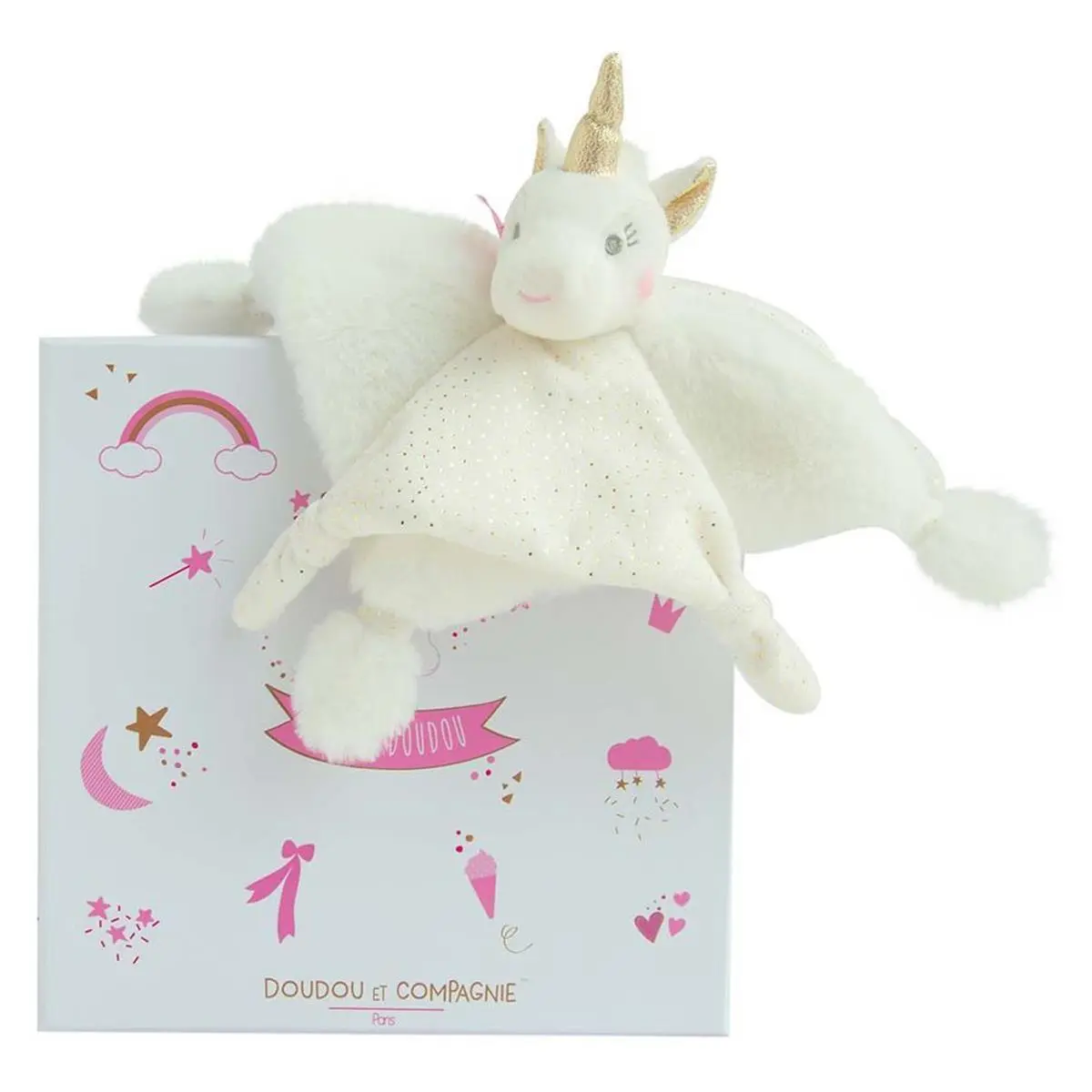 Peluche Doudou & compagnie Doudou Or - Lucie La Licorne
