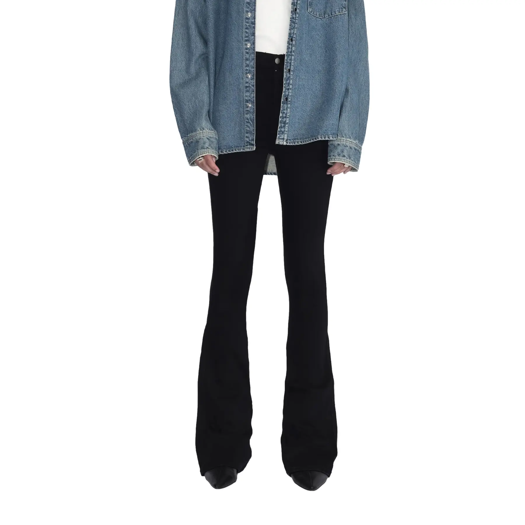Jeans flare alta vita donna  Moxy