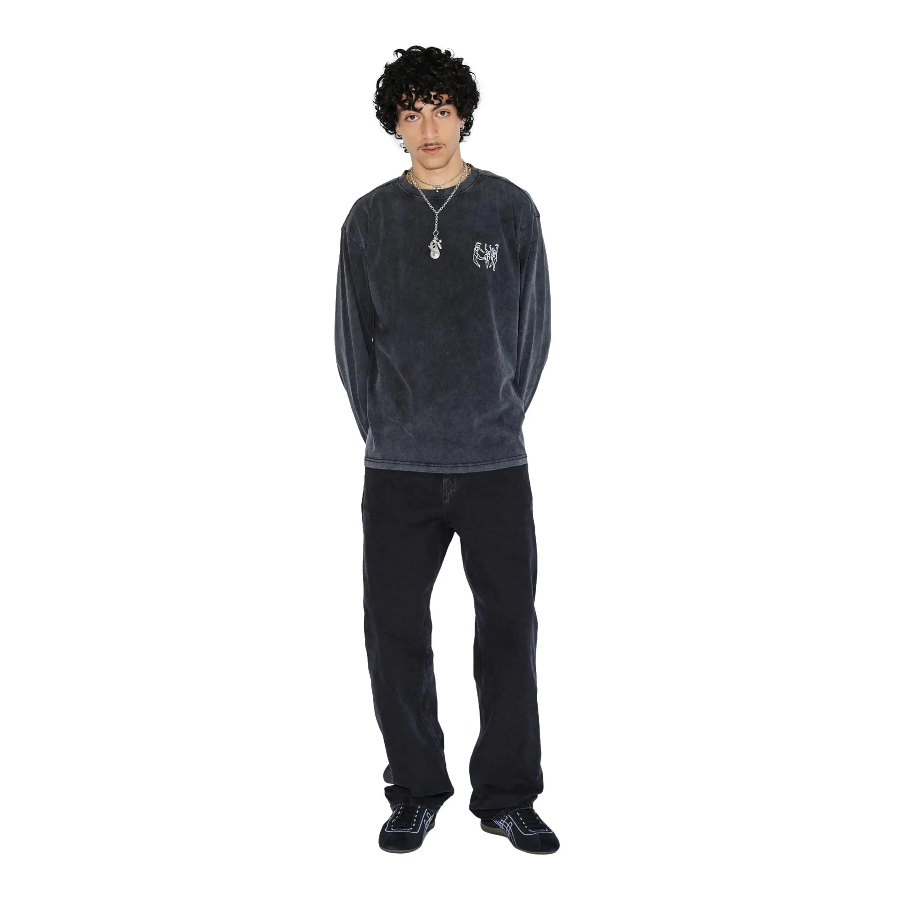 T-shirt met lange mouwen Dr. Denim Caiden