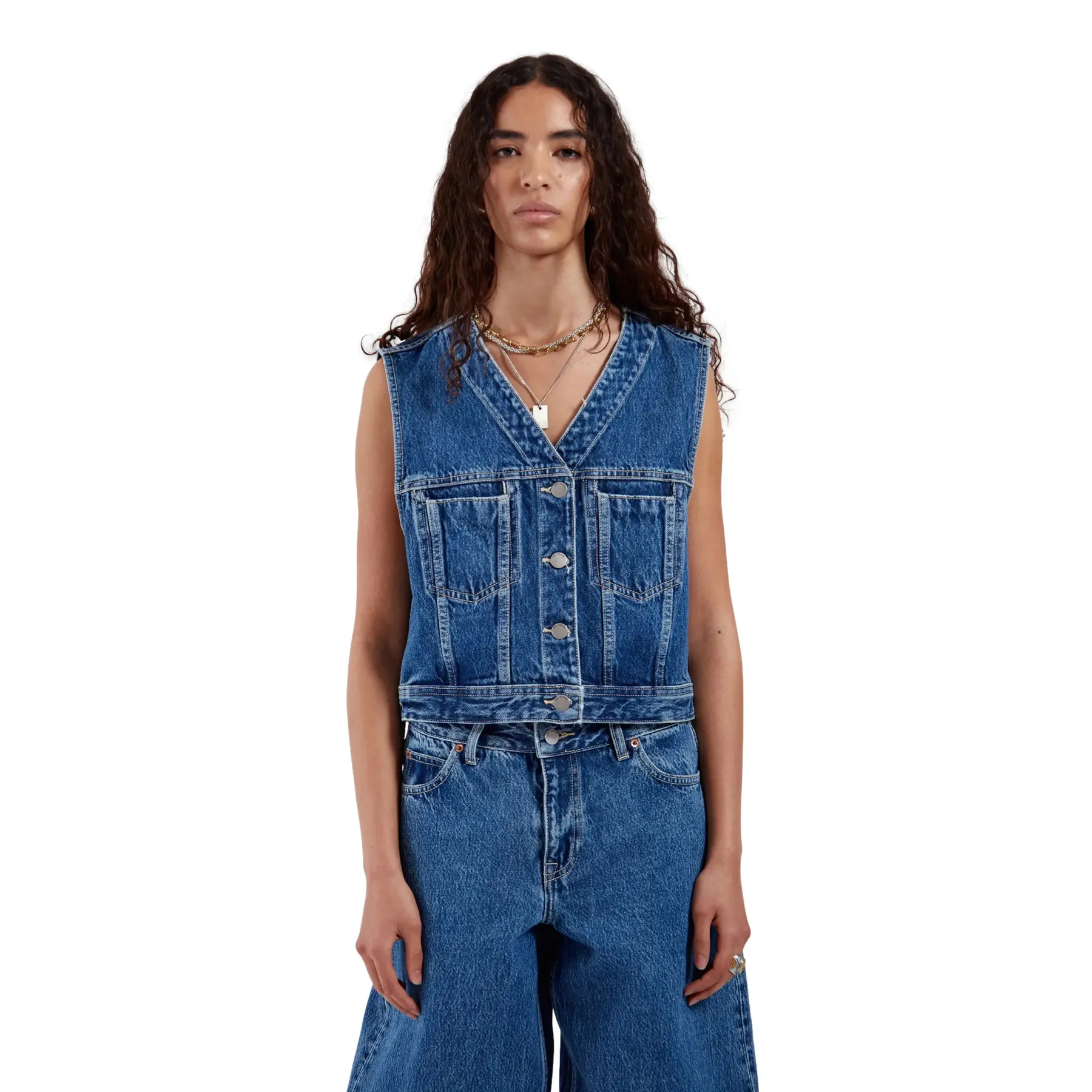 Retro Jeansvest Dames Dr. Denim Tina