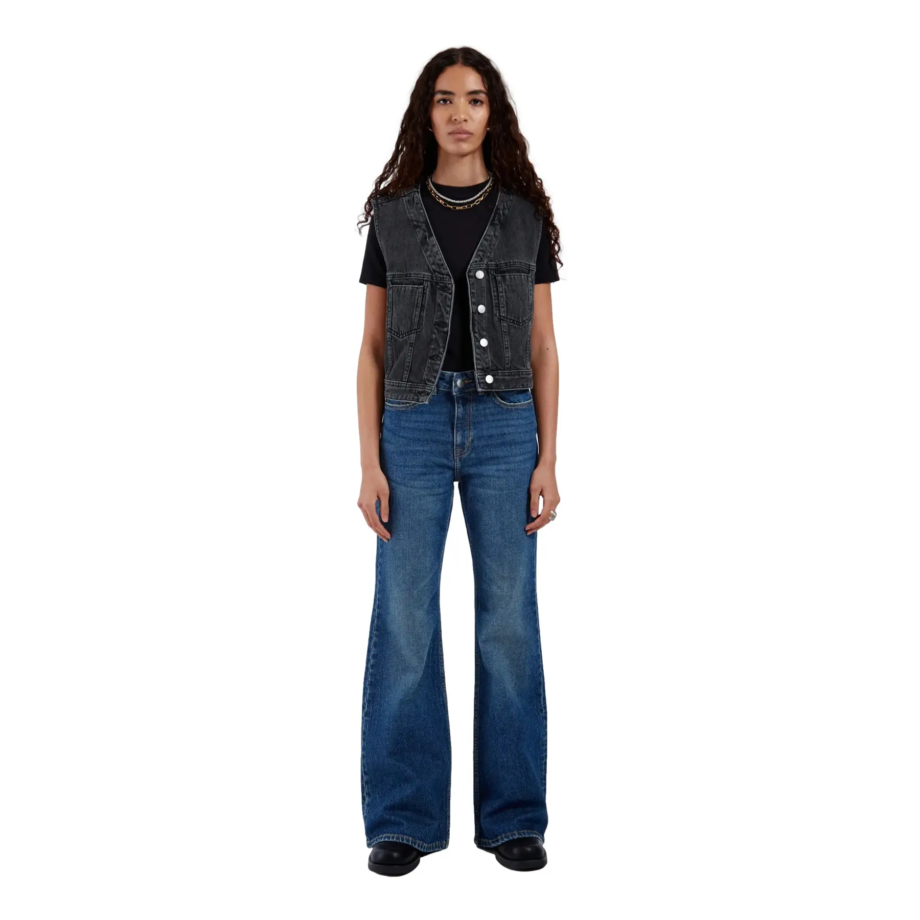 Retro Jeansvest Dames Dr. Denim Tina