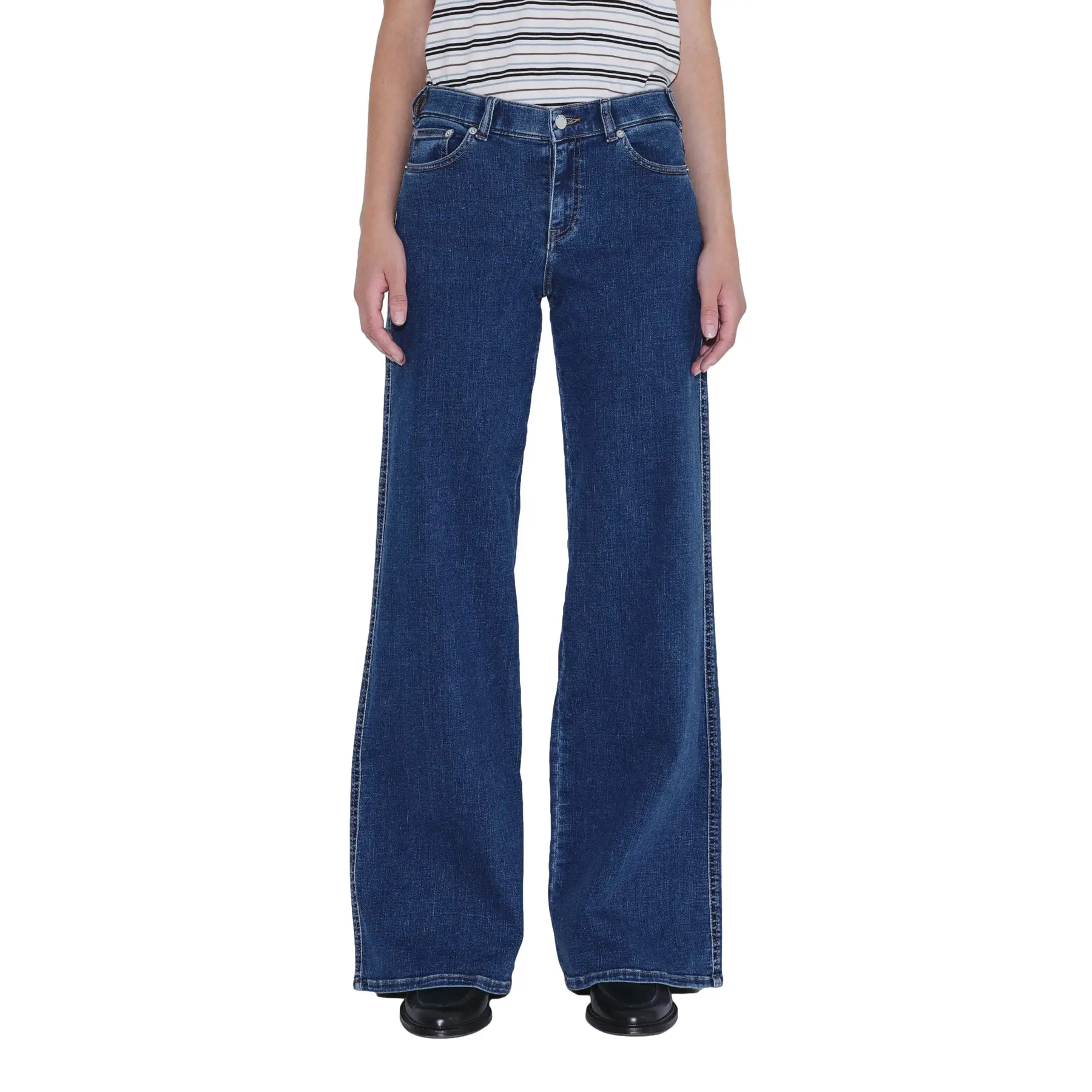 Hoge taille brede pijp jeanen voor dames Dr. Denim Zila
