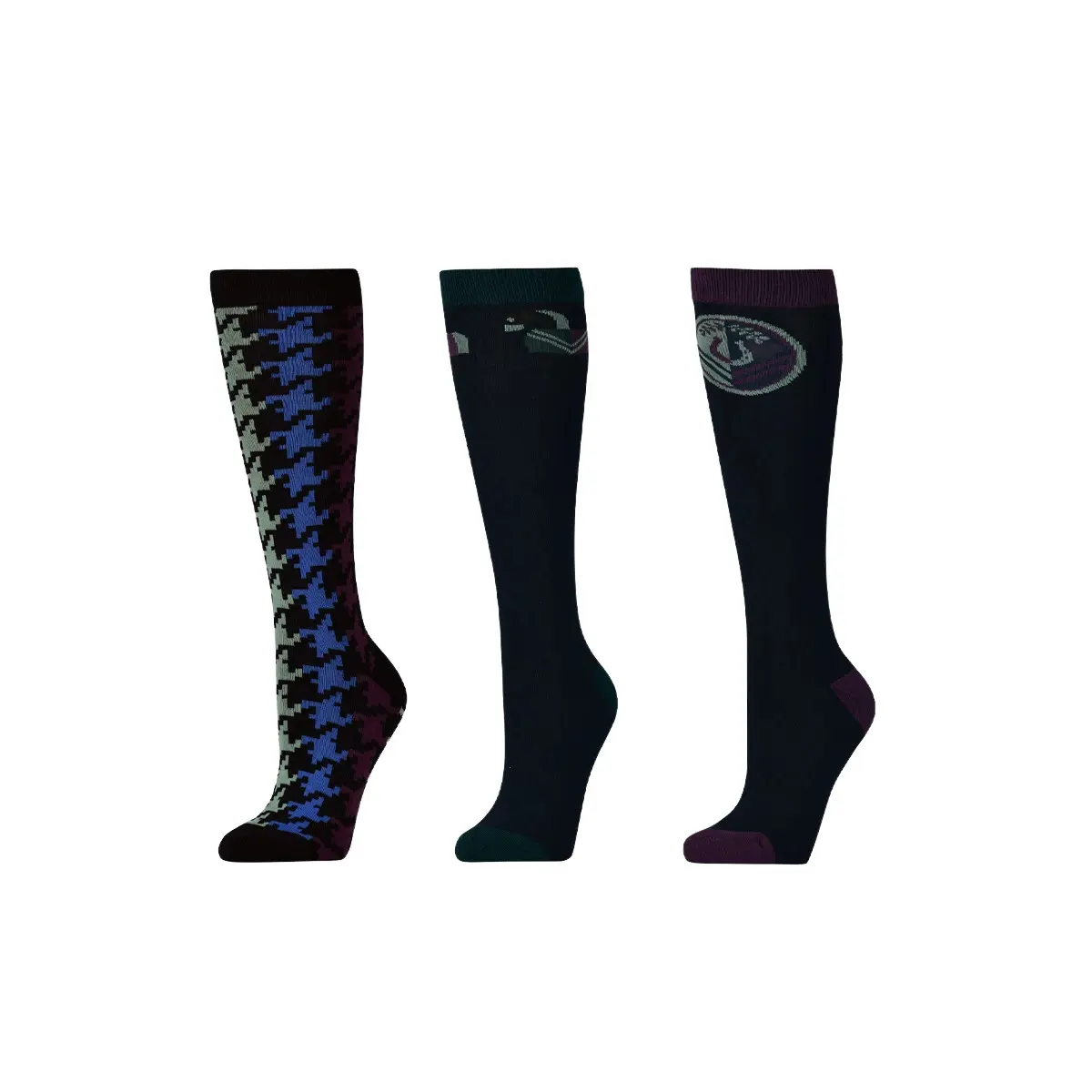 Dublin Multicolore Riding Socks (X3)