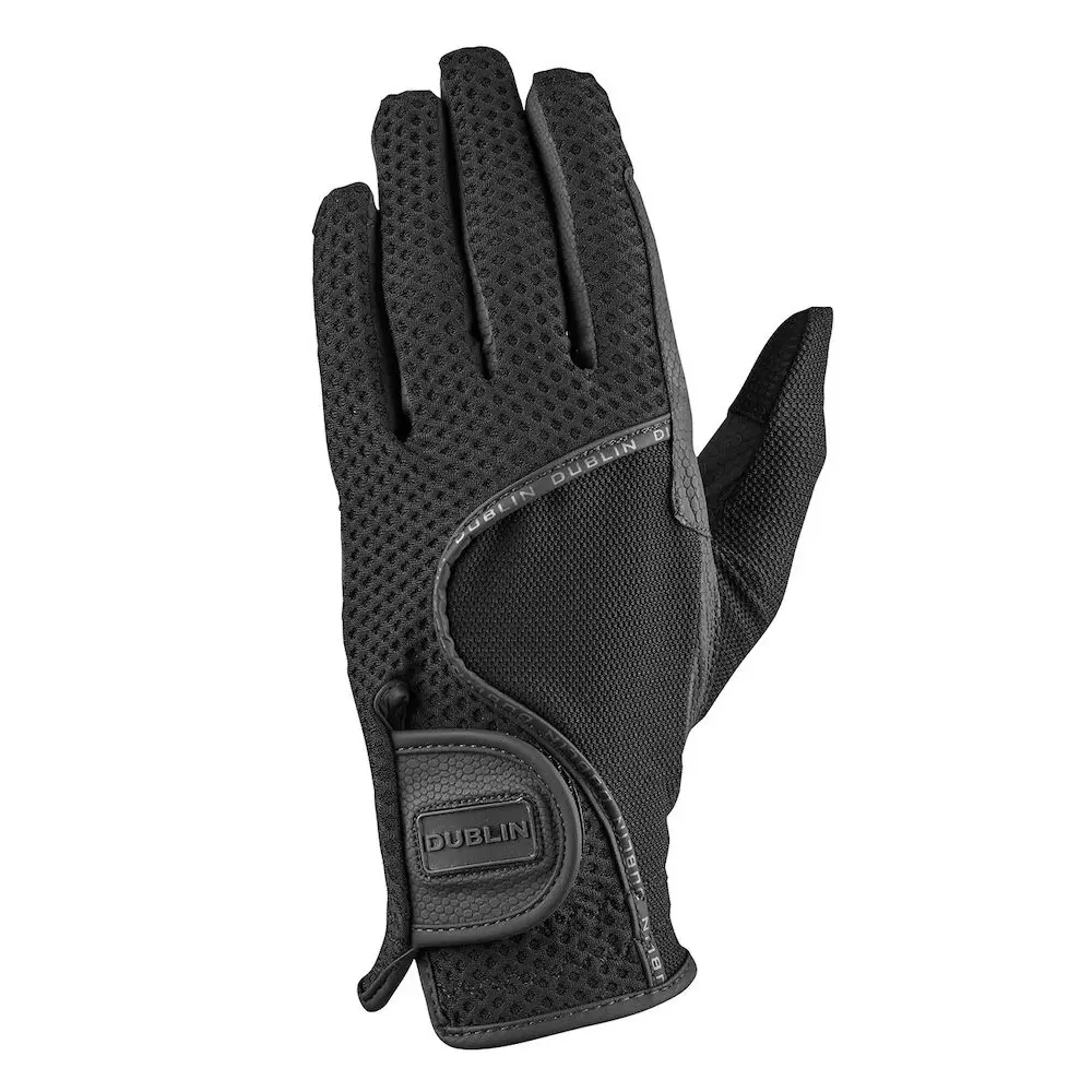 Dublin Noir Riding Gloves Airflow Honeycomb
