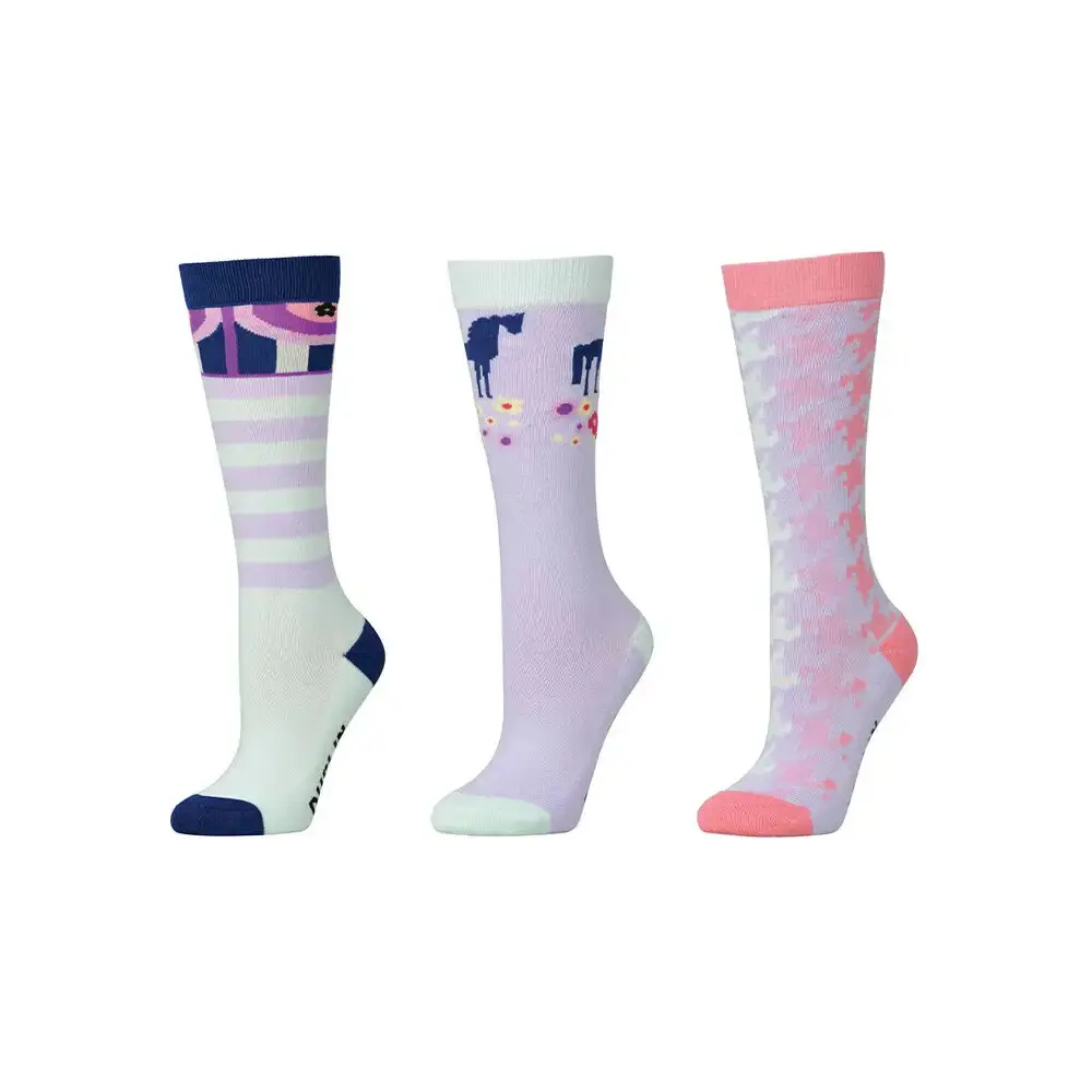 Dublin Violet Children's Riding Socks (X3)