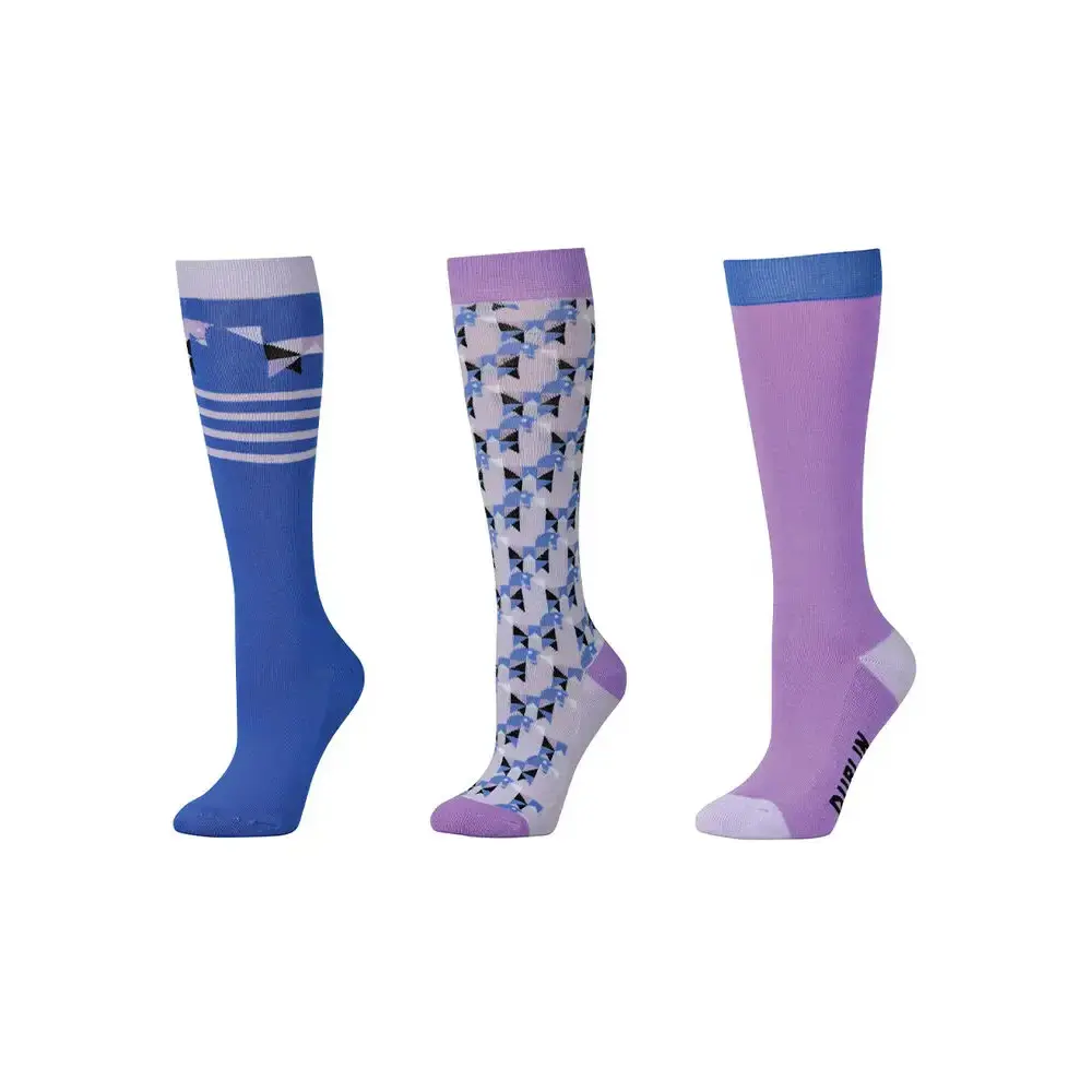 Dublin Violet Children's Riding Socks (X3)