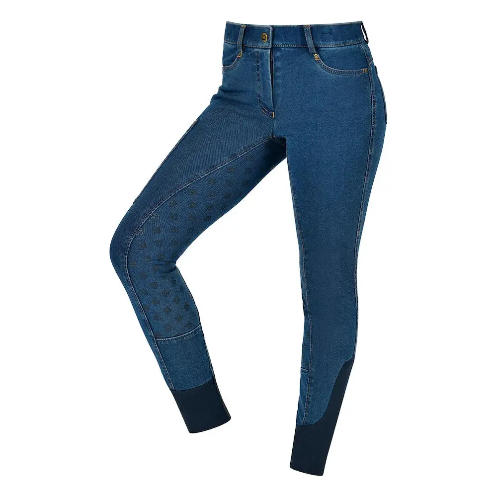 Meilleurs prix pour Pantalon équitation en jean full grip enfant Dublin Shona