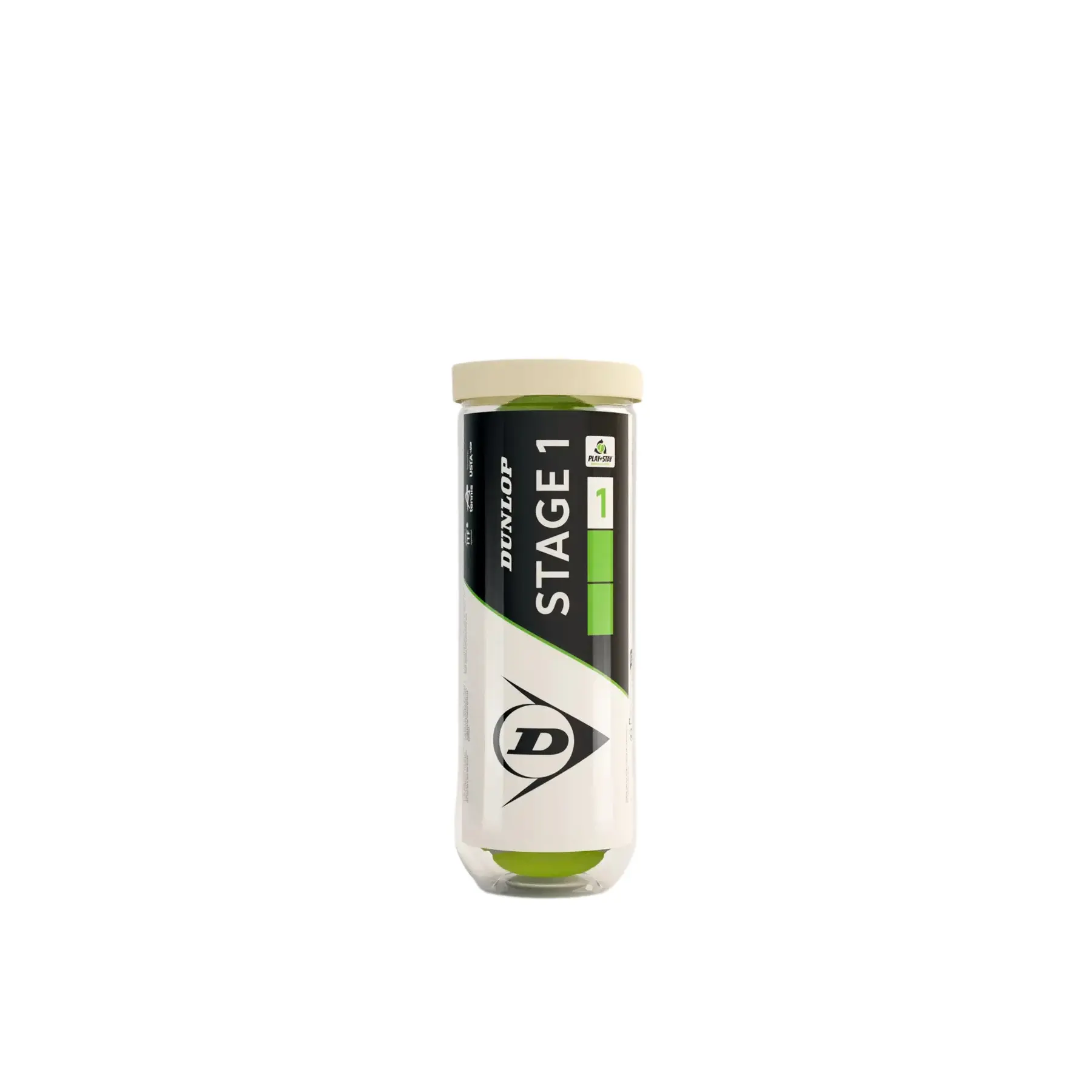Tube de 3 balles de tennis Dunlop Stage 1