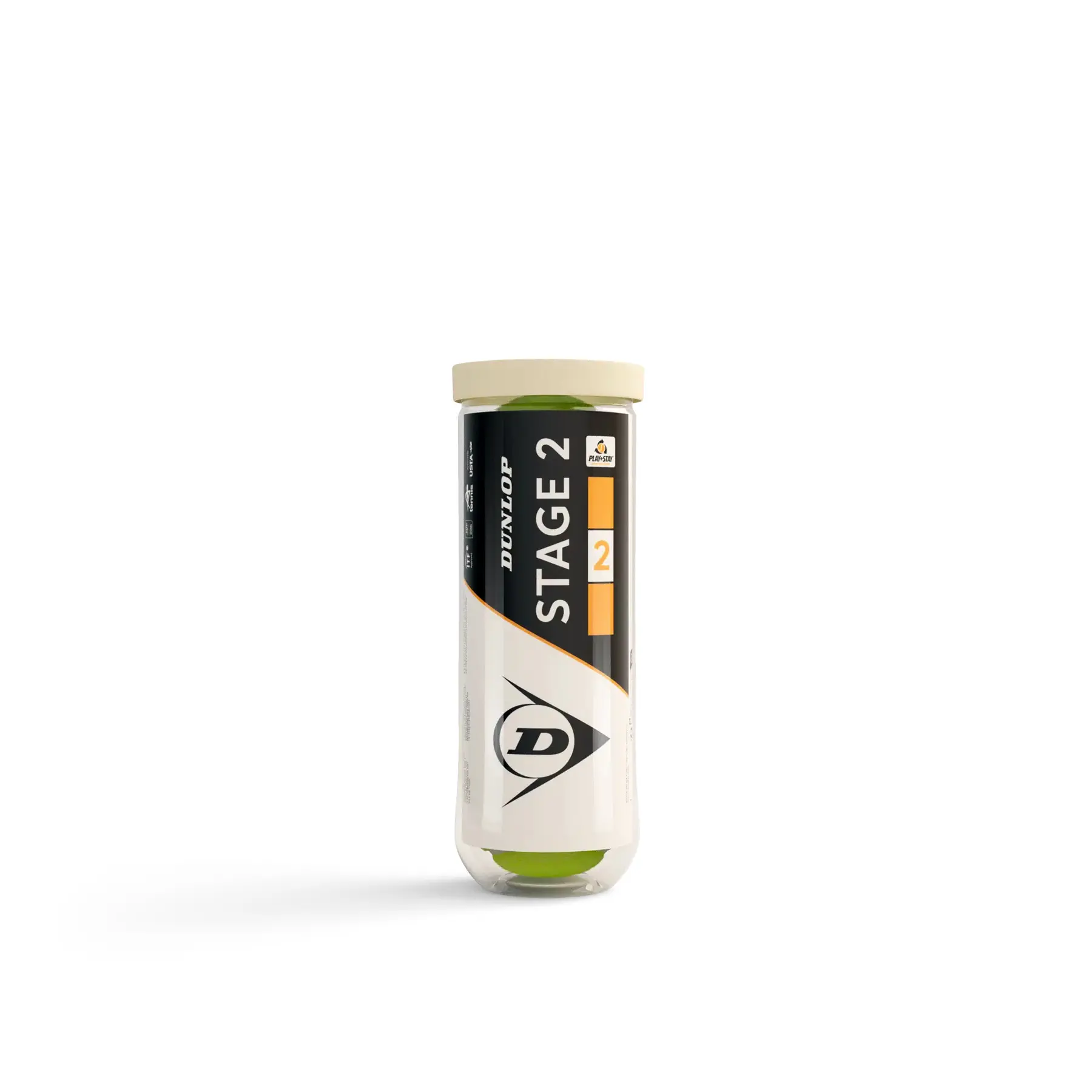 Tube de 3 balles de tennis Dunlop Stage 2