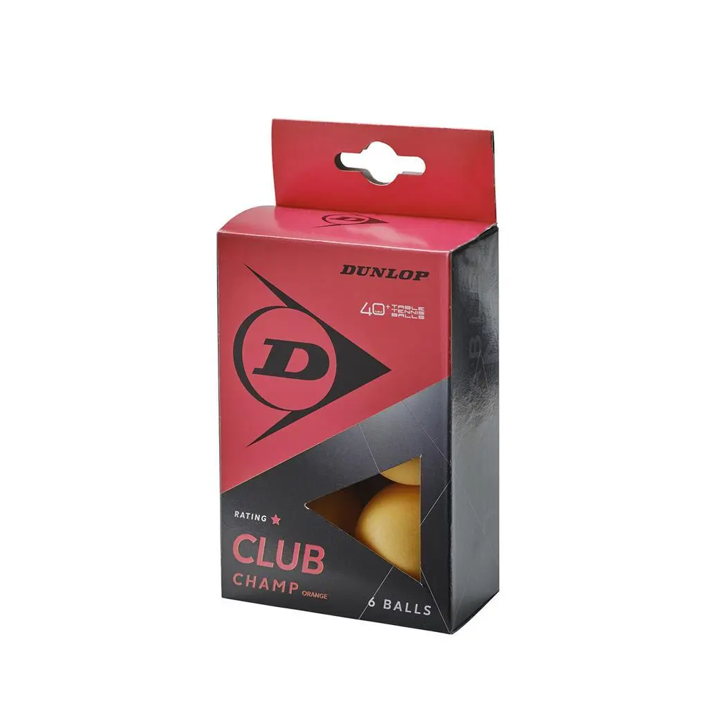 Dose mit 6 Tischtennisbällen Dunlop 40+ Club Champ