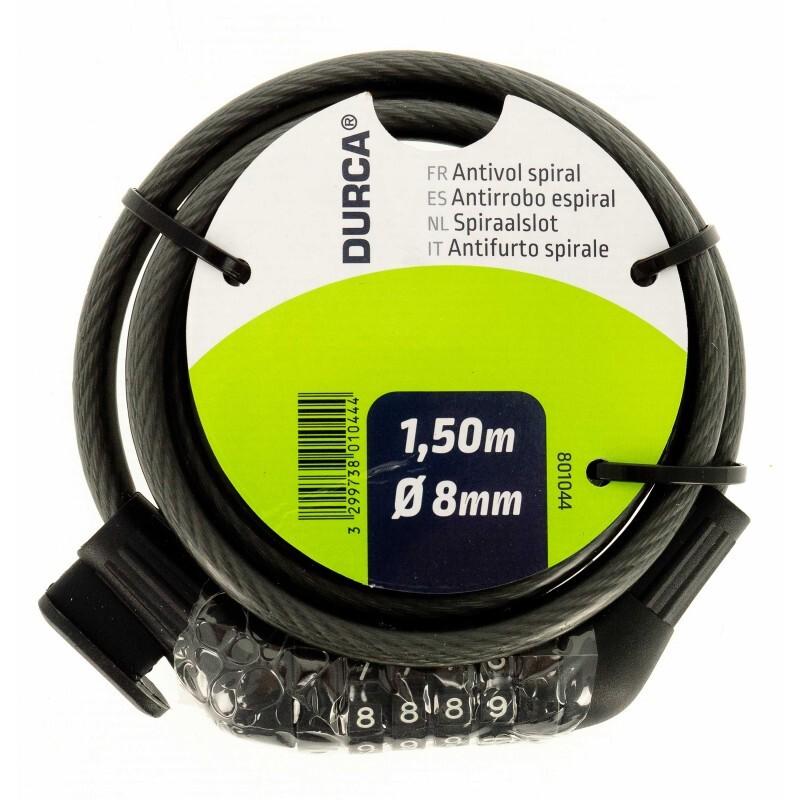 Velo Store - UK Spiral lock Durca | Extra 10% off with Subscription, Postage £16.79 to UK Fedex.
