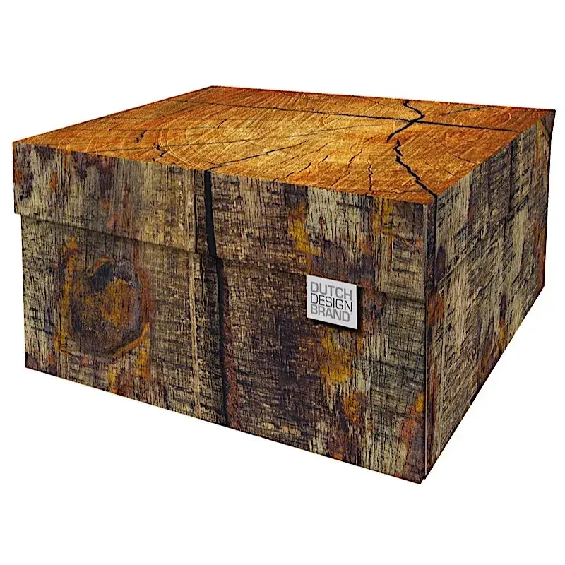 Aufbewahrungsbox aus Karton Dutch Design Brand Tree Trunk (x2)
